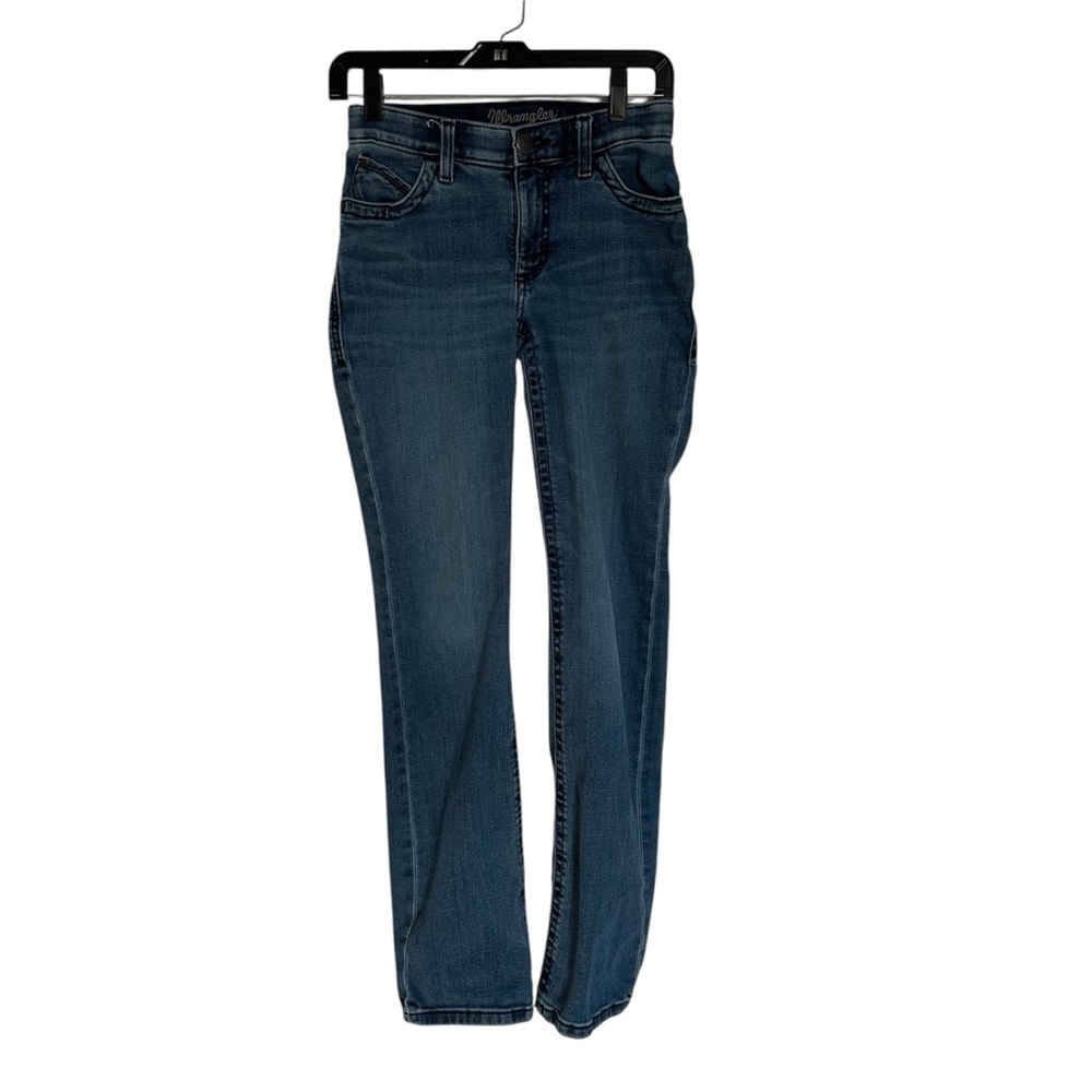 Wrangler Blue Straight Leg Jeans Classic Denim‎